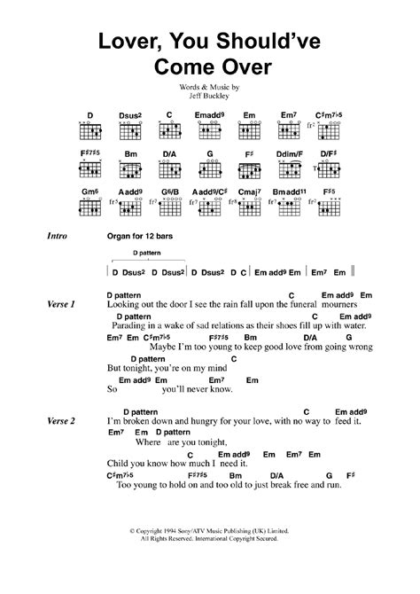 lover you should ve come over tab|Lover You Shouldve Come Over Chords